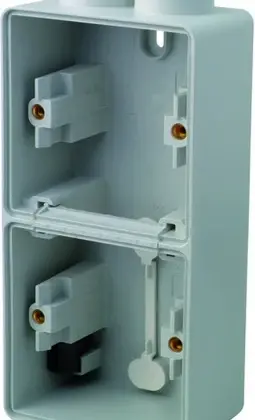 Niko 795895249 Niko New Hydro spatwaterdichte opbouwdoos 2v - 2 ingangen - grijs