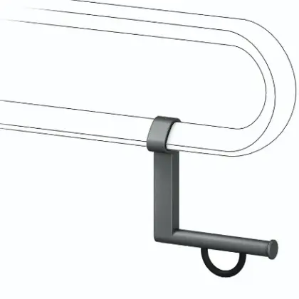 Normbau 7449110095 Normbau Cavere papierrolhouder Antraciet Metallic