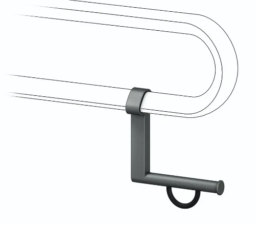 Normbau 7449110095 Normbau Cavere papierrolhouder  Antraciet Metallic