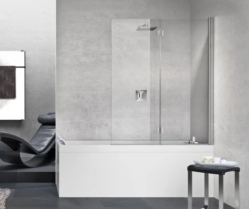 Novellini Badwand Novellini Young 2.0 L:1200mm vouwwand tweedelig 1BSV Y21BSV120S-1B