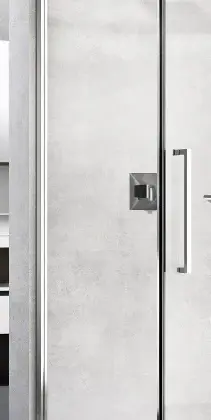 Novellini NOVELLINI Y2FG87-1B YOUNG 2.0F VASTE WAND VERST.87-89 CM HELDER GLAS MAT CHROOM Y2FG87-1B