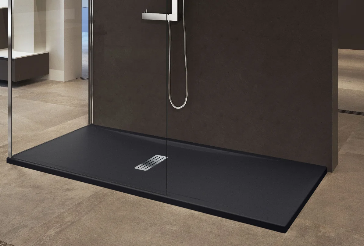 Novellini Douchebak Novellini Custom 1200x800mm zwart kunststof CU120804-28