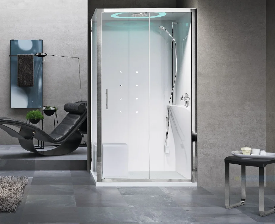 Novellini Douchecabine Novellini Eon rechthoekig 1200x900mm chroom 2P EON2P290DT1F-1AK
