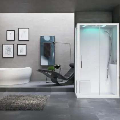 Novellini Douchecabine Novellini Eon rechthoekig 1200x900mm chroom EON2P299DT-1AK