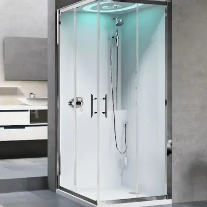 Novellini Douchecabine Novellini Eon rechthoekig 900x900mm chroom A90 EONA99T-1AB