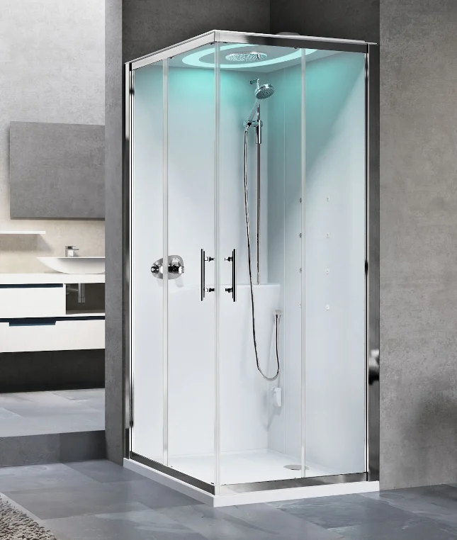 Novellini Douchecabine Novellini Eon rechthoekig 900x900mm chroom A90 EONA99T-1AB