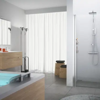 Novellini Douchedeur Novellini Giada draaideur eendelig B:750-780mm H:1950mm veiligheidsglas GIADN1B75S-1B