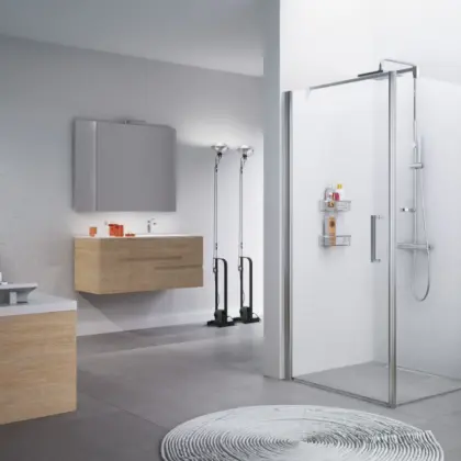 Novellini Douchedeur Novellini draaideur eendelig H:1950mm veiligheidsglas GIADN2G87LD-1B