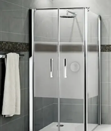 Novellini Zijwand douche Novellini Giada 1950x750mm chroom antikalkbehandeling 2B+F2B GIADNF2B78-44B