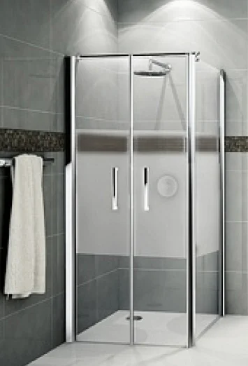 Novellini Zijwand douche Novellini Giada 1950x750mm chroom antikalkbehandeling 2B+F2B GIADNF2B78-44B