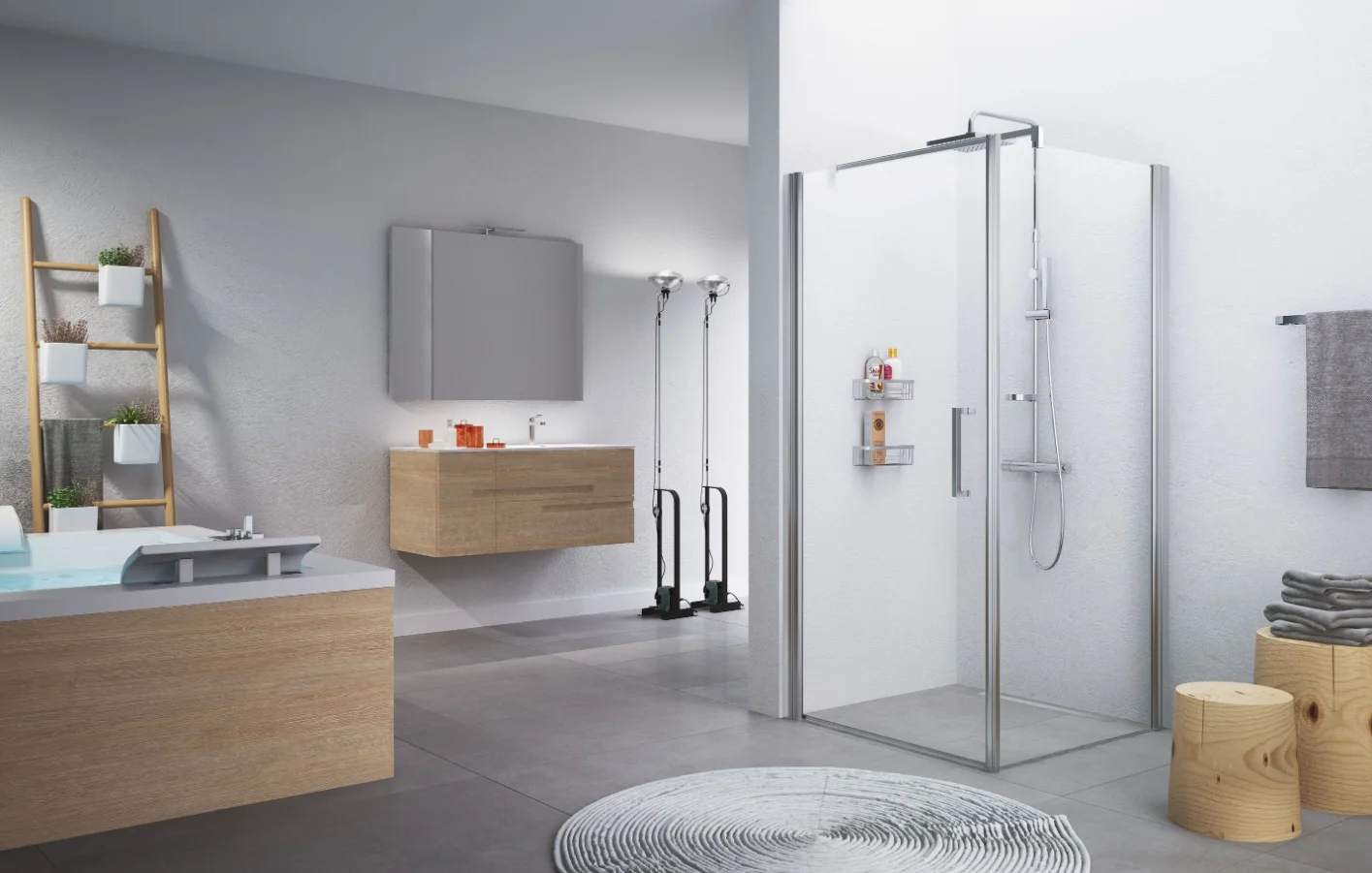 Novellini Zijwand douche Novellini chroom antikalkbehandeling GIADNF87-1B