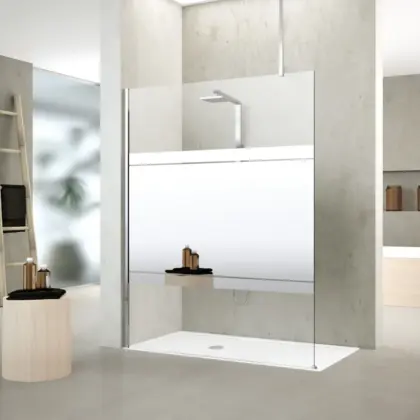 Novellini Inloopdouche Novellini Kuadra 2000x500mm veiligheidsglas geen (onbehandeld) chroom KUADH50-1K