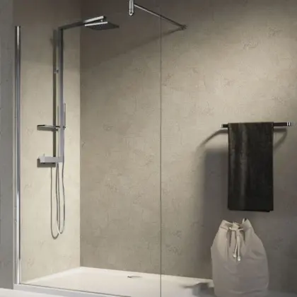 Novellini NOVELLINI LUNESH60-1A VASTE WAND 57-58.5CM WIT PROFIEL LUNESH60-1A