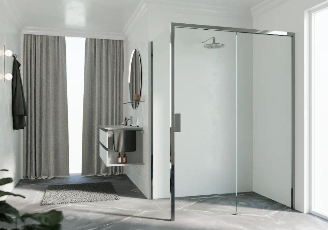 Novellini NOVELLINI OPE2P117D-1K OPERA 2P 117 RECHTS VER.117-121CM HELDER GLAS CHROOM Novellini OPE2P117D-1K