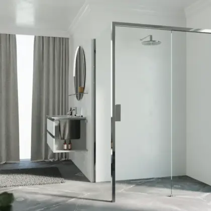 Novellini Douchedeur Novellini schuifdeur tweedelig B:1470-1510mm H:2000mm veiligheidsglas OPE2P147D-1K
