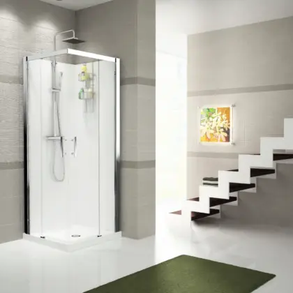 Novellini Douchecabine Novellini Verdi rechthoekig 900x900mm chroom A 90 VERA90T-1KG