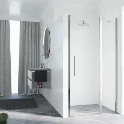 Novellini Douchedeur Novellini Young 2.0 draaideur met vast paneel B:1170-1210mm H:2000mm veiligheidsglas Y22P117-1K