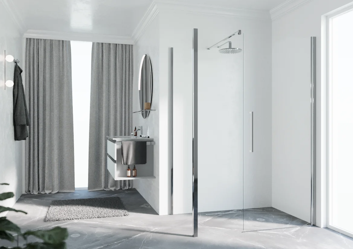Novellini Zijwand douche Novellini Young 2.0 antikalkbehandeling Y2F1B69-1K