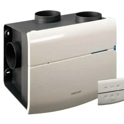 Orcon Woonhuisventilator met RF afstandsbediening  480 m3/h bij 200 Pa ex 055MVS10RH Ventiline 100064586300