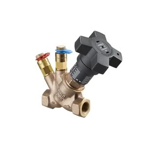 Oventrop 1060208 Oventrop VTR strangregelventiel FF 4/4 x 4/4 - brons - met 2 meetnippel