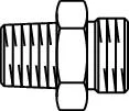 Oventrop Draadverloopnippel messing 3/8" x 1/4" MM Oventrop Ofix-Oil 2080252