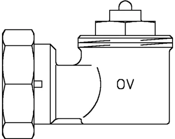 Oventrop Haakse aansluit. voeler oventrop UNI LH oventrop 1011450