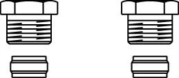 Oventrop Koppeling voor th kranen 1/2 x 15mm oventrop 1016853