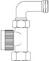 Oventrop Thermostaatkraan met bocht 1/2 oventrop ex 1180304 1181304