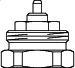 Oventrop Adapteraanpassing M30 x 1 -> M30 x 1,5 oventrop 1011445