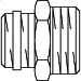 Oventrop Draadverloopnippel messing 3/4" x 1/2" MM Oventrop 1028161