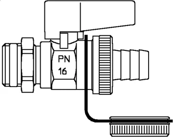 Oventrop Vul- en aftapkraan Oventrop 1/2" Optiflex 1033314