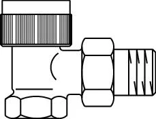 Oventrop Thermostaatkraan 1/2 haaks oventrop (ex 1184704) 1181004