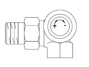 Oventrop Radiatorkraan Oventrop AV 9 dubbelhaaks rechts 1183471