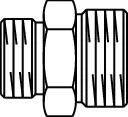 Oventrop Draadverloopnippel messing 3/8" x 1/4" MM Oventrop Ofix-Oil 2080050