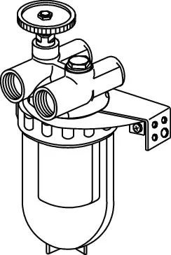 Oventrop Dubbele oliefilter 3/8 met siku elem. oventrop 2120261