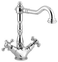 Paffoni FBLV075CR WASTAFELMENGKRAAN FONTE BELINDA chroom met keramisch binnenwerk en lediging 5/4