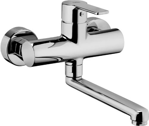 Paffoni RED161CR KEUKENMENGKRAAN PAFFONI RED wandaansluiting chroom met draaibare uitloop 200mm