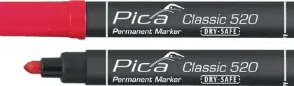 Pica Classic 520 permanent marker stift - rood PIC52040
