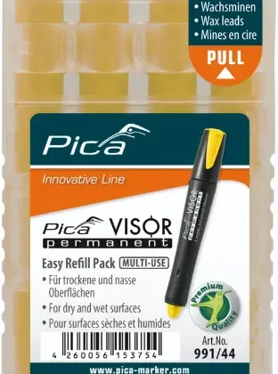 Pica Visor permanent refills - geel - prijs per set van 4 stuks PIC99144