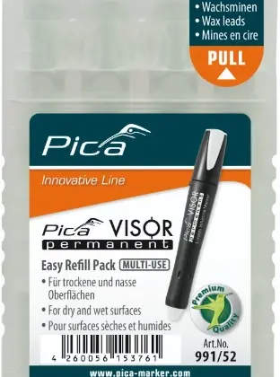 Pica Visor permanent refills - wit - prijs per set van 4 stuks PIC99152