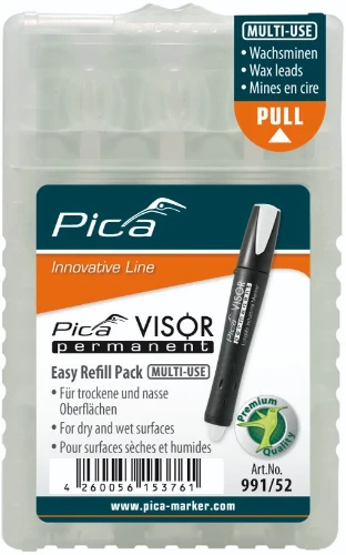 Pica PIC99152 Pica Visor permanent refills - wit - prijs per set van 4 stuks