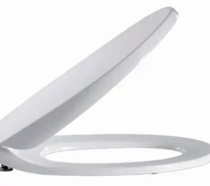 Pressalit 556000-D72999 Pressalit Calmo toiletzitting - wit - softclose - quick release - scharnier D72 inox