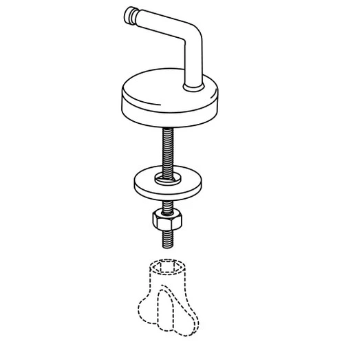 Pressalit UN3P999 Pressalit WSS Uni scharnierset inox voor zitting 3000 - prijs per set