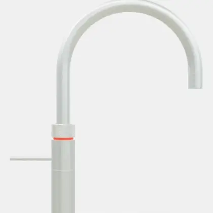 Quooker FNRSST Quooker Fusion Round losse kraan koud/warm en kokend water met kindveilige (dubbel)druk-draai bedieningsknop - RVS