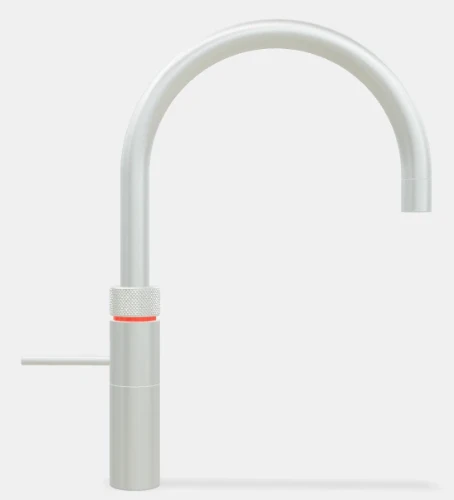 Quooker Fusion Round losse kraan koud/warm en kokend water met kindveilige (dubbel)druk-draai bedieningsknop - RVS FNRSST