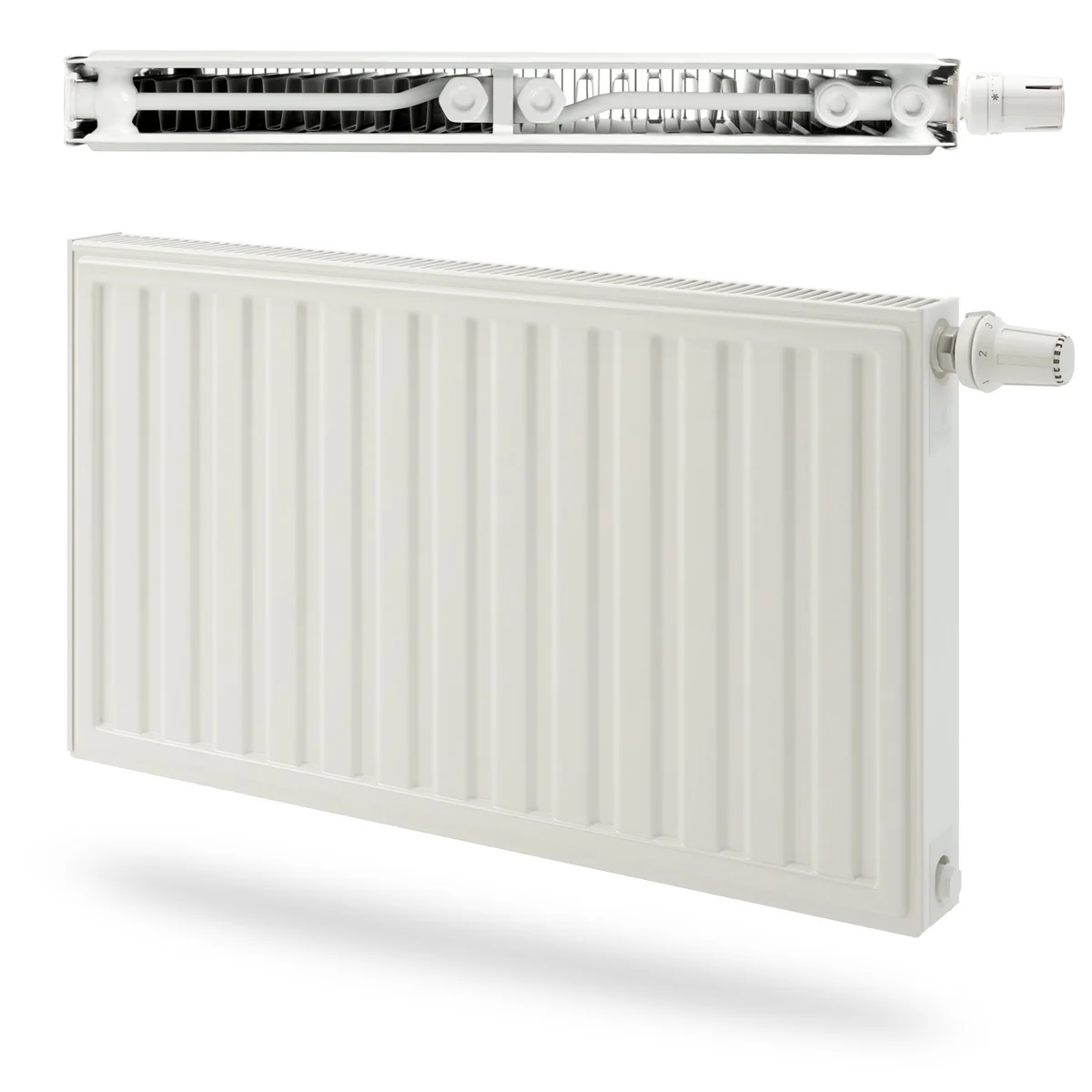 Radson Paneelradiator Radson Integra E-Flow 22 HxL=600x3000mm 5496W (75/65/20) wit RAL9016