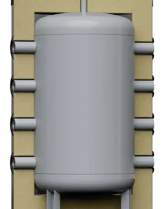 Reflex 7352560 Reflex Storatherm Heat Mini H 150 buffervat 150 l - 6 aansluitingen - ERP label CV: B