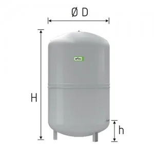 Reflex Expansievat Reflex S 250l 3bar 10bar voor: verwarming , koeling ,  zonnecollectorcircuit 8214400