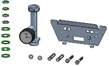Remeha 7600652 Remeha Tzerra montageplaat compleet (incl set koppelingsdelen en mano-/thermometer)