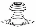 Remeha PP DN200 afdekkap + ventilatie voor schoorsteen RGA collector Remeha 7620108